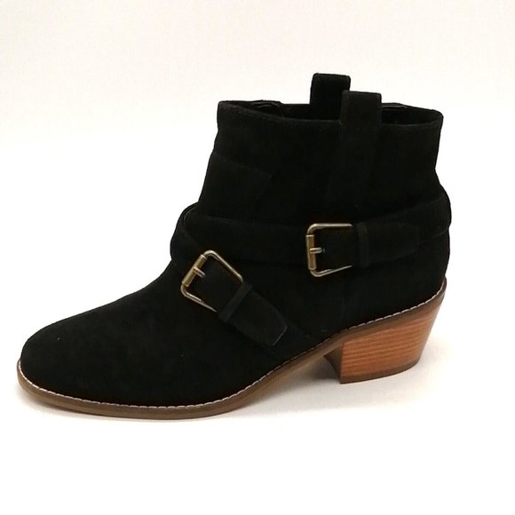 Cole Haan Womens Jensynn Block Heel Ankle Bootie Pull On Style Black Sz 5 NEW - Picture 1 of 10